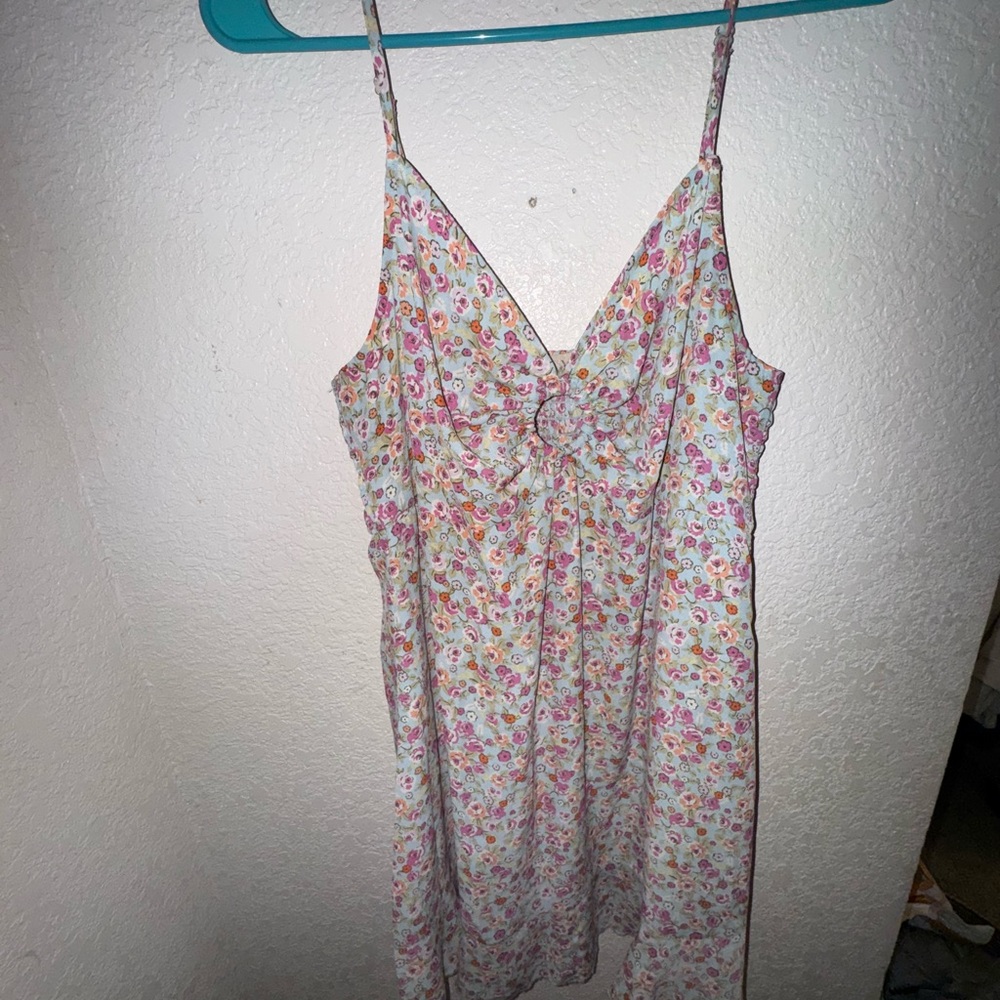 Inspired Hearts Floral Mini Dress - Pink and White